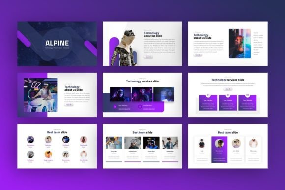 Alpine Technology Presentation Template: Modern Slides for Any Project