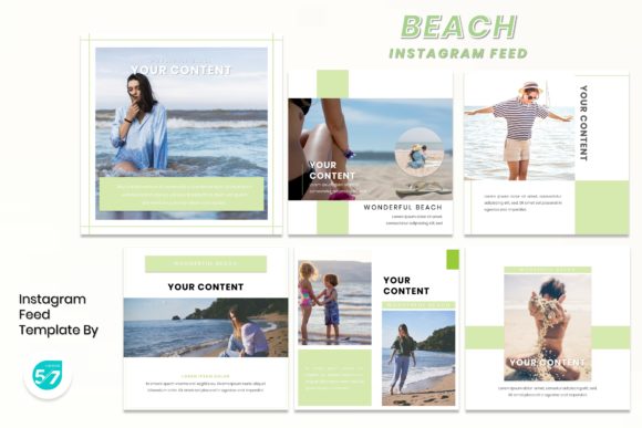 Capturing Coastal Calm: The Instagram Feed Template - Beach