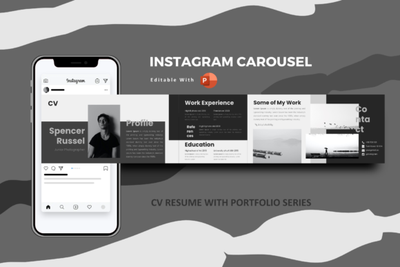 Elevate Your Brand Story with the Online Cv Resume Instagram Carousel
