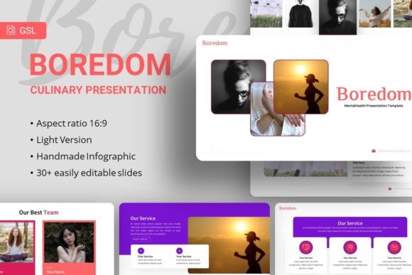 Google Slides - Boredom: A Modern Template for Mental Health