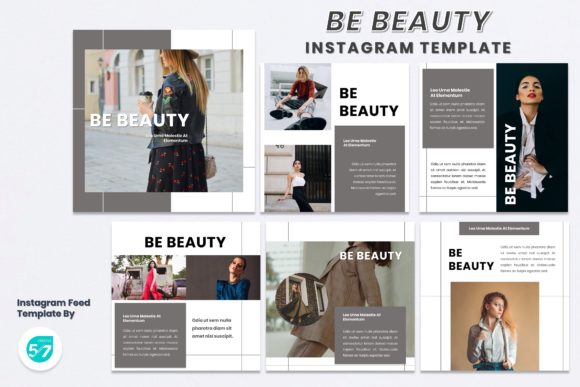 Instagram Feed Template - Be Beauty: Elevate Your Visual Branding