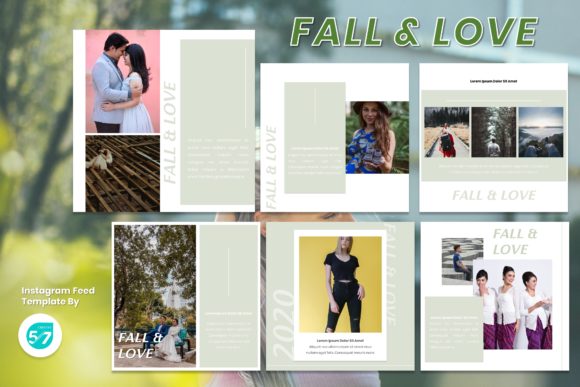 Instagram Feed Template - Fall & Love: Design a Cohesive Feed