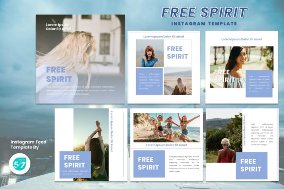 Instagram Feed Template - Freespirit: Elevate Your Social Aesthetic