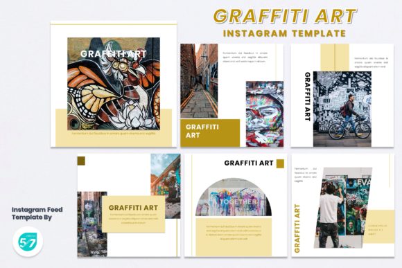 Instagram Feed Template - Graffiti Art: A Bold Visual Identity