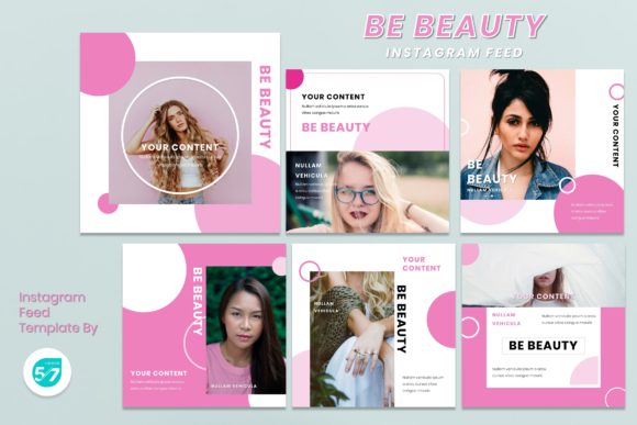 Instagram Feed Template - Woman Pinky: A Fresh Look for Modern Creators
