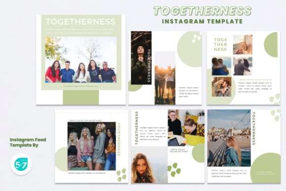 Instagram Feed - Togetherness Green: A Template for Connection