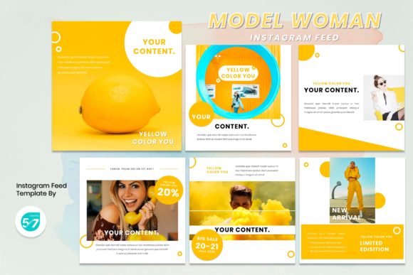 Instagram Feed - Yellow Color You: A Template for Vibrant Branding
