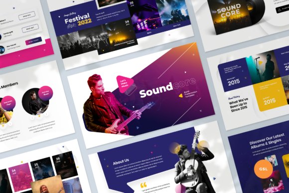 Music Band Google Slides Template: A Modern Design Tool