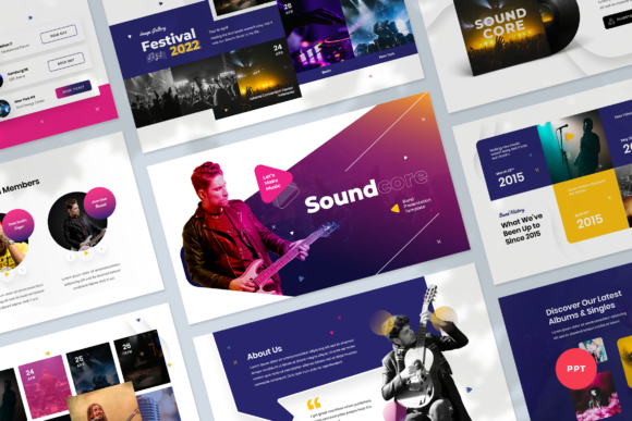 Soundcore: A Modern Music Band PowerPoint Template