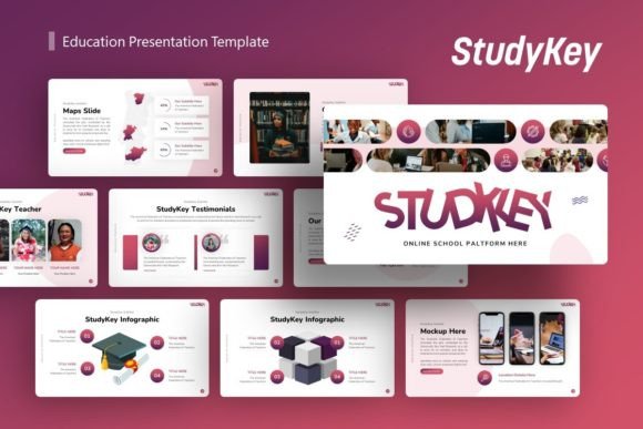 StudyKey: The Education Presentation Template for Clarity and Impact